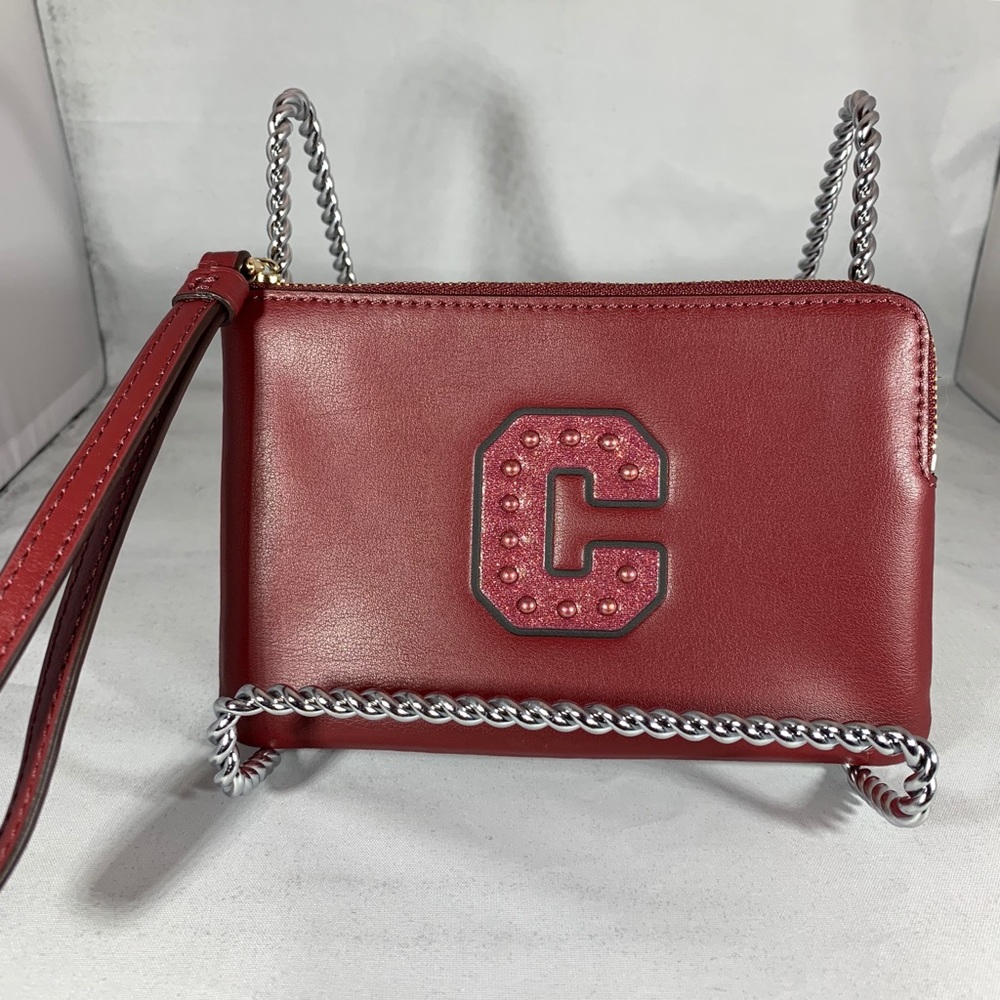 Coach wristlet glitter “C” patch